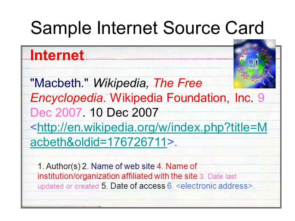 How to Write a Source Card for an Internet Source